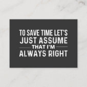 Carte De Visite save time (Devant)