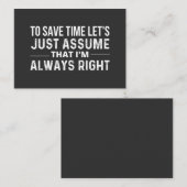 Carte De Visite save time (Devant / Derrière)