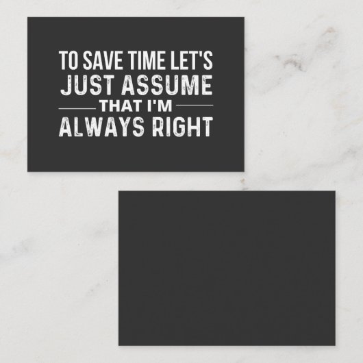 Carte De Visite save time (Devant / Derrière)