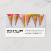 Carte De Visite Saveurs de cônes de crème glacée varié | Fruits no (Dos)