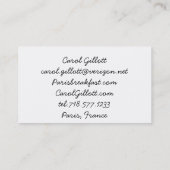 Carte De Visite Saveurs de Macaron par Carol Gillott (Dos)