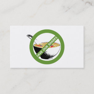 Carte De Visite SAVEZ NOS REQUINS interdire la soupe d'ailerons de