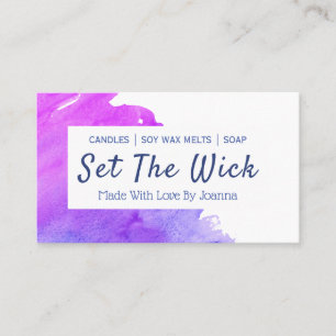 Carte De Visite Savon à bougie à la chandelle à pâte feuillet