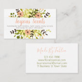 Carte De Visite Savon à trempe à bain à arrangement floral (Devant / Derrière)