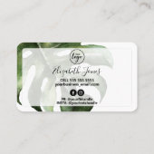 Carte De Visite Savon Et Bain Blanc Botanique Tropical (Dos)