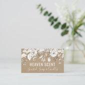 Carte De Visite Savon Et Bougie Parfumés Kraft Et Blanc (Debout devant)