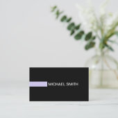 Carte De Visite Savon moderne élégant noir clair (Debout devant)