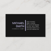 Carte De Visite Savon moderne élégant noir clair (Dos)