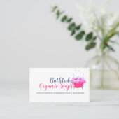 Carte De Visite Savon Mousse Rose pour Baignoire (Debout devant)