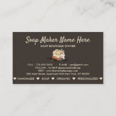 Carte De Visite Savon Sparkle Floral Brown (Dos)