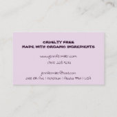 Carte De Visite Savon végétal (Dos)