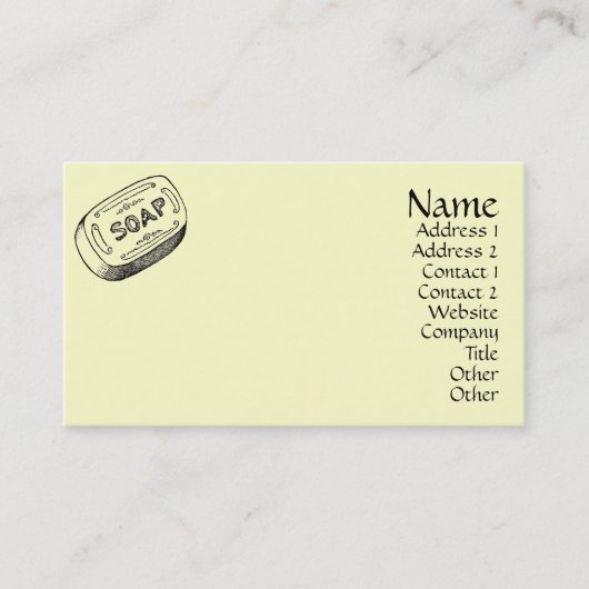 Carte De Visite Savon Vintage (Devant)