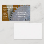 Carte De Visite Sawmill Blade Sharpening  Business Card (Devant / Derrière)
