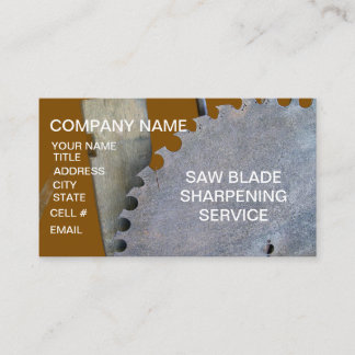 Carte De Visite Sawmill Blade Sharpening Business Card
