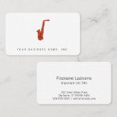 Carte De Visite Saxophone (Devant / Derrière)
