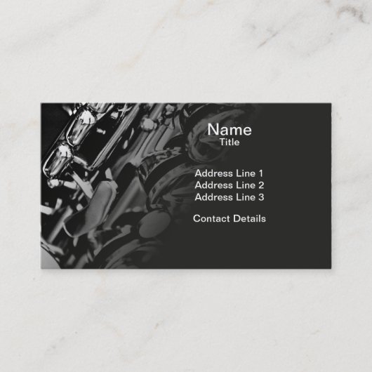 Carte De Visite Saxophone (Devant)