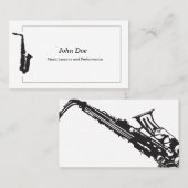 Carte de visite saxophone (Devant / Derrière)