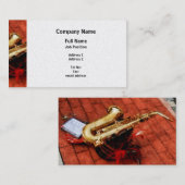 Carte De Visite Saxophone avant défilé - finition de platine (Devant / Derrière)