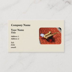 Carte De Visite Saxophone avant le défilé