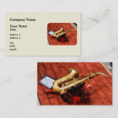 Carte De Visite Saxophone Avant Parade (Devant / Derrière)