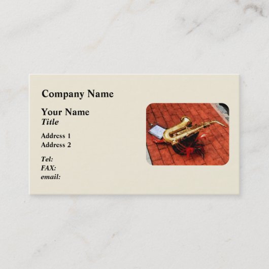 Carte De Visite Saxophone Avant Parade (Devant)