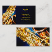 Carte De Visite Saxophone - fractale (Devant / Derrière)