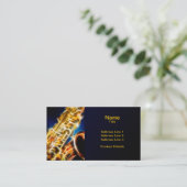 Carte De Visite Saxophone - fractale (Debout devant)