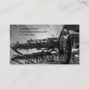 Carte De Visite Saxophone noir et blanc de tenor