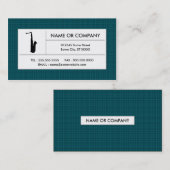 Carte De Visite saxophone plaid (Devant / Derrière)