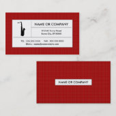 Carte De Visite saxophone plaid (Devant / Derrière)