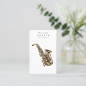 Carte De Visite Saxophone Saxophoniste Musicien Enseignant (Debout devant)