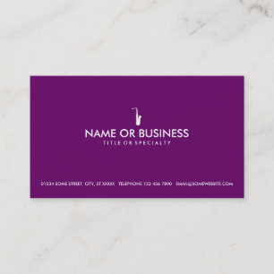 Carte De Visite saxophone simple
