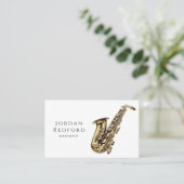 Carte De Visite Saxophoniste musicien professeur de musique (Debout devant)