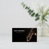 Carte De Visite Saxophoniste professionnel moderne Code QR (Debout devant)