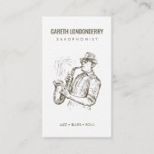 Carte De Visite saxophoniste professionnel moderne code qr (Devant)
