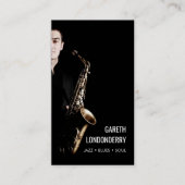 Carte De Visite Saxophoniste professionnel moderne photo (Devant)