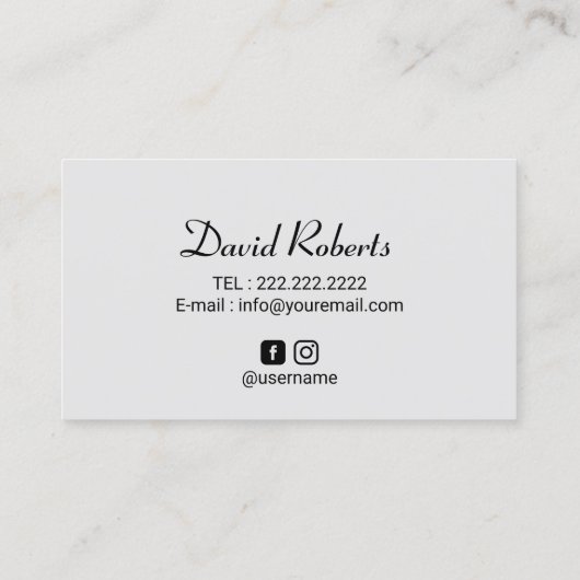 Carte De Visite Scaler Micropigmentation Cheveux Tatouage bleu cla (Dos)