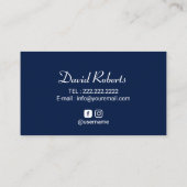 Carte De Visite Scaler Micropigmentation Cheveux Tatouage Marine B (Dos)