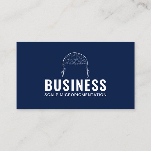 Carte De Visite Scaler Micropigmentation Cheveux Tatouage Marine B (Devant)
