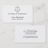 Carte De Visite Scales de justice (Devant / Derrière)