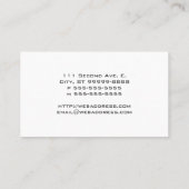 Carte De Visite Scales de justice (Dos)