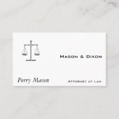 Carte De Visite Scales de justice (Devant)
