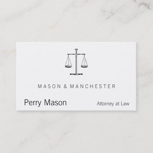 Carte De Visite Scales de justice (Devant)