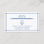 Carte De Visite Scales de justice PROTORNEY | Bleu profond exclusi (Dos)