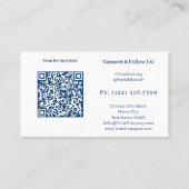Carte De Visite Scan du code QR pour les offres spéciales Blanc Bl (Dos)