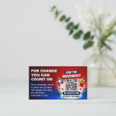 Carte De Visite Scan for Change QR Code Design Template (Debout devant)