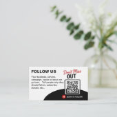 Carte De Visite Scan to Follow QR Code Design Template (Debout devant)