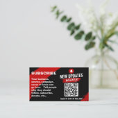 Carte De Visite Scan to Subscribe QR Code Design Template (Debout devant)