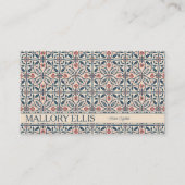 Carte De Visite Scandi Folk Art Pattern | Hair stylist Consultant (Devant)
