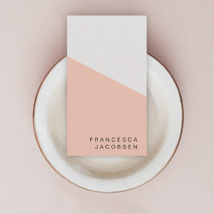 Carte De Visite scandinave   Minimaliste Scandi rose Coral moderne
